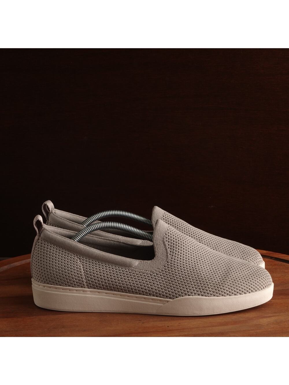 Abeo Sneakers‎ Womens SZ 8.5 Gray Beige Encore Knit Slip On Casual Comfort Shoes